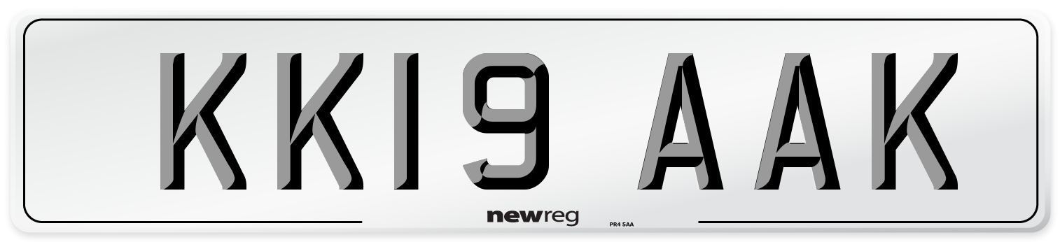 KK19 AAK Number Plate from New Reg